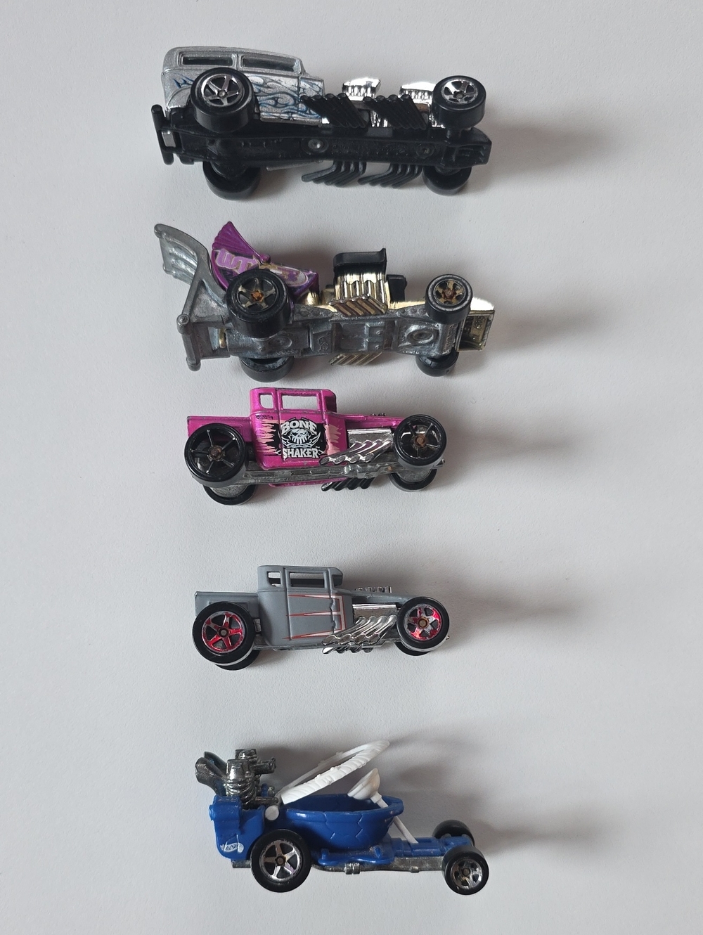 Hot Wheels - Bone Shaker, Way 2 Fast, Baby Boomer, Hot Seat